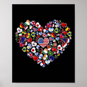 Poster Drapeaux Des Pays Du Monde