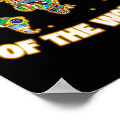 Poster Drapeaux Des Pays Du Monde Carte Internationale (Coin)