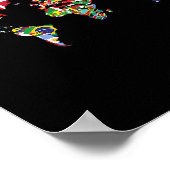 Poster Drapeaux Des Pays Du Monde Carte Internationale (Coin)