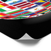 Poster Drapeaux Des Pays Du Monde International (Coin)