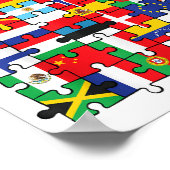 Poster Drapeaux des pays du pavillon international (Coin)