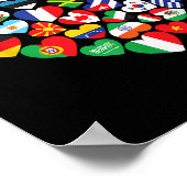 Poster Drapeaux des pays du pavillon international (Coin)