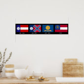 Poster Drapeaux d'État de Géorgie de 1920 à aujourd'hui (Cuisine)