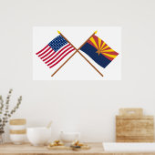Poster Drapeaux d'état US 48 étoiles et Arizona (Cuisine)