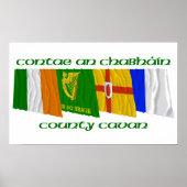 Poster Drapeaux du comté de Cavan (Devant)