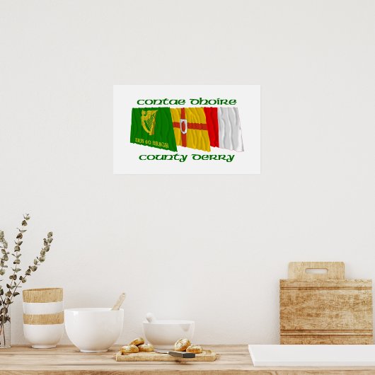 Poster Drapeaux du comté de Derry (Cuisine)