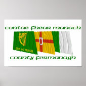 Poster Drapeaux du comté de Fermanagh (Devant)