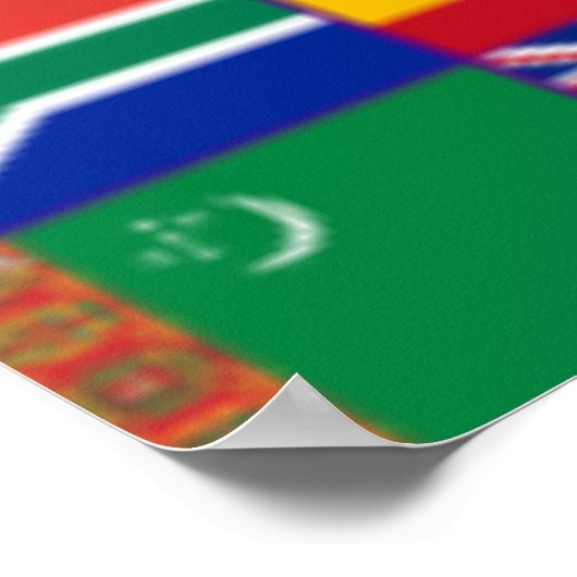 Poster Drapeaux du monde (Coin)