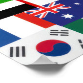 Poster Drapeaux du monde (Coin)
