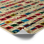 Poster Drapeaux du monde 1784 (Coin)