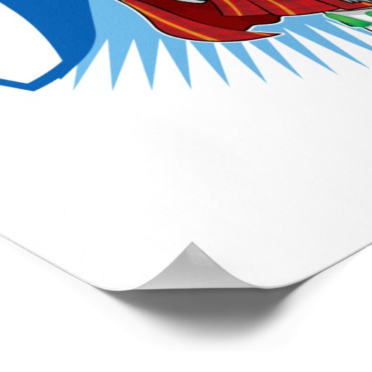 Poster Drapeaux écossais et Piper (Coin)