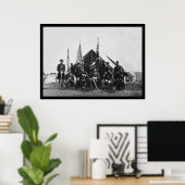 Poster Drapeaux et officiers près de Washington, DC 1863 (Bureau à domicile)