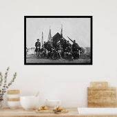 Poster Drapeaux et officiers près de Washington, DC 1863 (Cuisine)