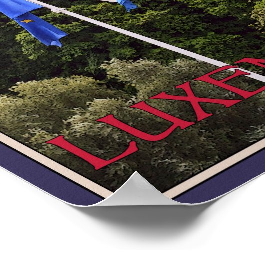 Poster Drapeaux Luxembourg (Coin)