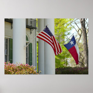 Poster Drapeaux, Maison Goodman LeGrand, Tyler, Texas