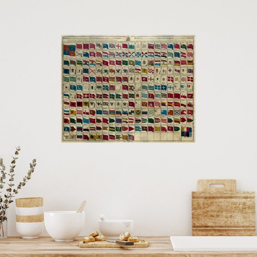 Poster Drapeaux navals de Bowles (Cuisine)