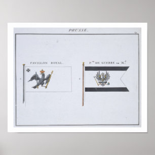 Poster Drapeaux prussiens, tiré d'un livre français de dr