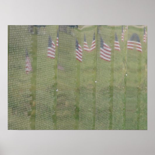 Poster Drapeaux reflétés sur le mur (Devant)
