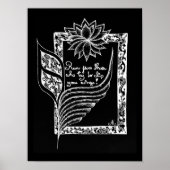 Poster Drapeaux rouges inspirants, citation illustrée (Devant)