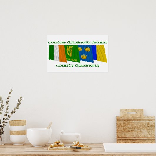 Poster Drapeaux tippéraires du comté (Cuisine)