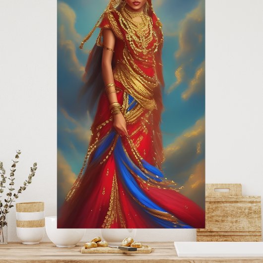 Poster Draps en or rouge (Cuisine)