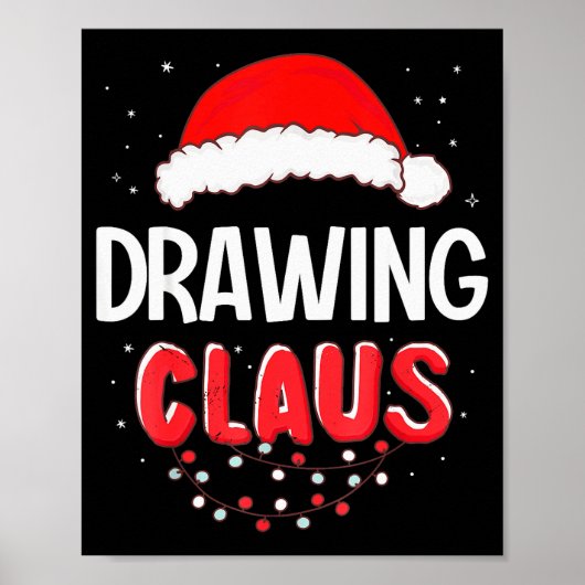 Poster Drawing Santa Claus Christmas Matching Costume  (Devant)