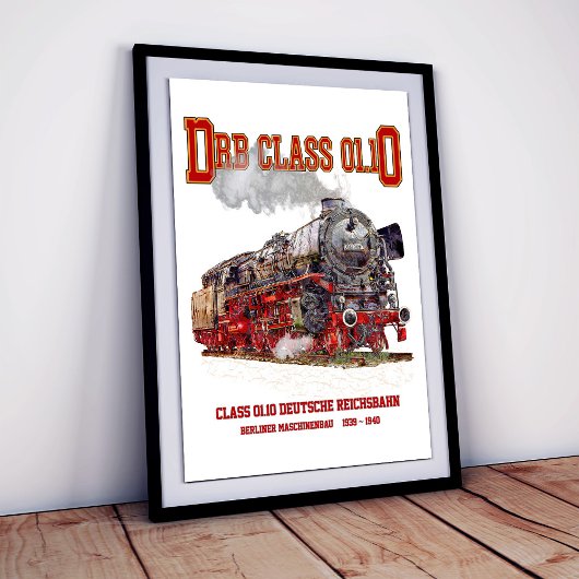 Poster DRB Class 01.10 Steam Train. Deutsche Reichsbahn