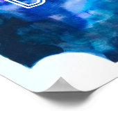 Poster Dream Big - Ciel nocturne, Aquarelle spatiale (Coin)