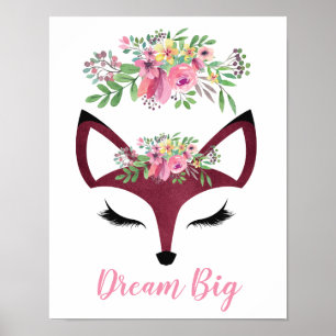 Poster "Dream Big" Fille Fox