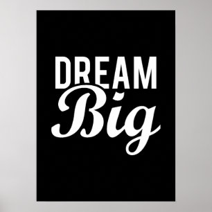 Poster Dream Big - Gym, Hustle, Succès, Motivational