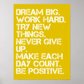 Poster Dream Big - Inspirationnel (Devant)