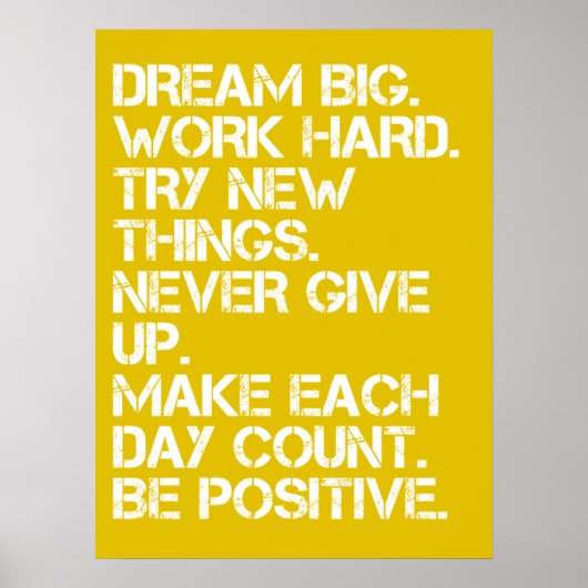 Poster Dream Big - Inspirationnel (Devant)