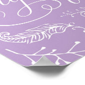 Poster Dream Big Little One en violet (Coin)