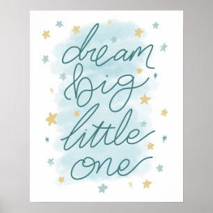 Poster Dream Big Little One Pastel Stars