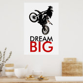 Poster Dream Big Motorcyle Sport Réalisation Motivationne (Cuisine)