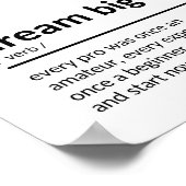 Poster Dream Big Saying (Coin)