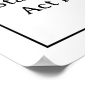 Poster Dream Big Start Small Act Now Minimalist Typograph (Coin)