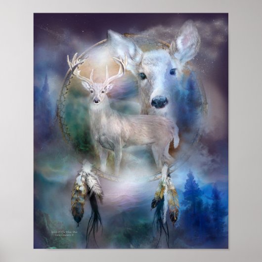 Poster Dream Catcher Series-Spirit Of The White Deer (Devant)