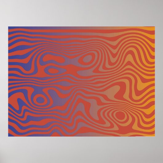 Poster Dream Flow l Abstract Trippy Pattern - No. 01 (Devant)