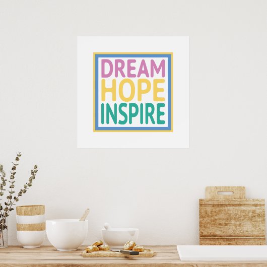 Poster Dream Hope Inspire (Cuisine)