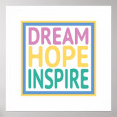 Poster Dream Hope Inspire (Devant)