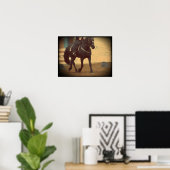 Poster Dream Horse Dressage friésien (Bureau à domicile)