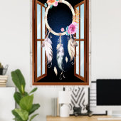 Poster Dreamcatcher de série amérindienne 5 (Bureau à domicile)