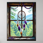 Poster Dreamcatcher in Window | Boho Art (Devant)