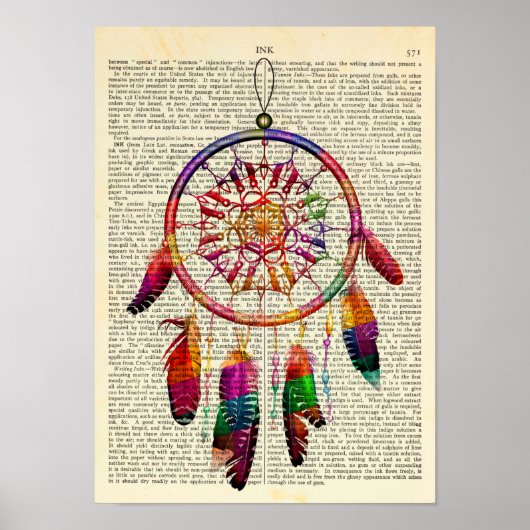 Poster Dreamcatcher Native American Spirituel (Devant)