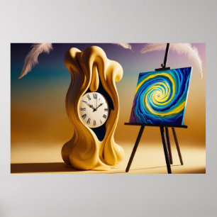 Poster Dreamlike Golden Time Imaginaire Payscape Art