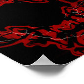 Poster Dreams and Nightmares Art Abstrait Fluide Rouge (Coin)