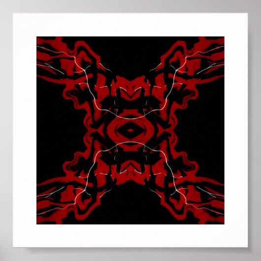 Poster Dreams and Nightmares Art Abstrait Fluide Rouge (Devant)