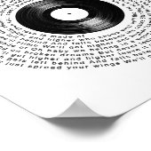 Poster Dreams Vinyl Record Chanson Lyric Wall Art Print (Coin)