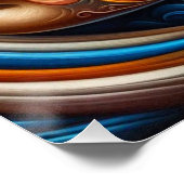 Poster Dreamscape Abstrait Ocean Serenity & Cosmic Wonder (Coin)